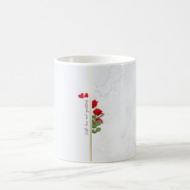 Mug Luxe en Marbre Doré – Cadeau Romantique de Rec (Centre)