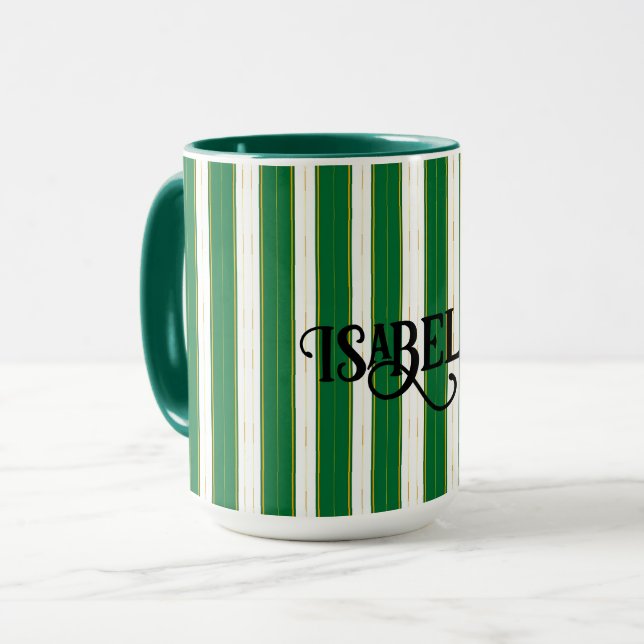 Mug Luxe Linge Moderne Green Gold Texture Collection (Devant gauche)