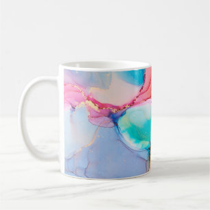 Mug Luxe naturel peinture abstraite d'art fluide en al