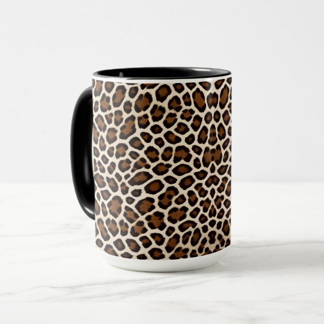 Mug Luxe Populaire White Leopard Elegance Collection (Devant gauche)