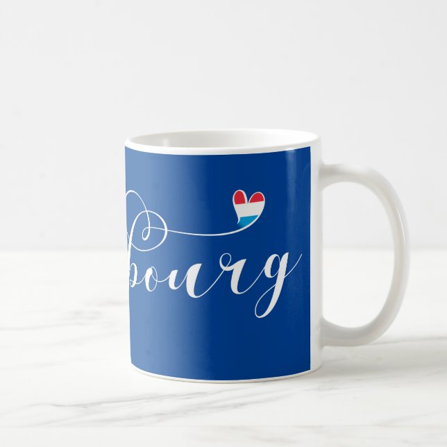 Mug Luxembourg Drapeau Coeur, Luxembourg (Droite)