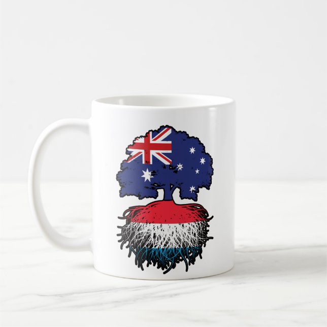 Mug Luxembourg Luxembourg Australian Australia Tree (Gauche)