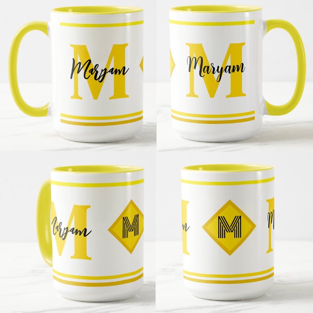Mug Luxueux avec Monogramme et Nom Personnalisé &  (luxury coffee mugs)