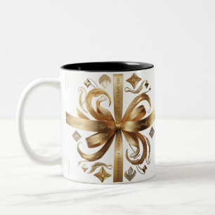 Mug Luxueux Deux Tons Design Royal Phénix Doré