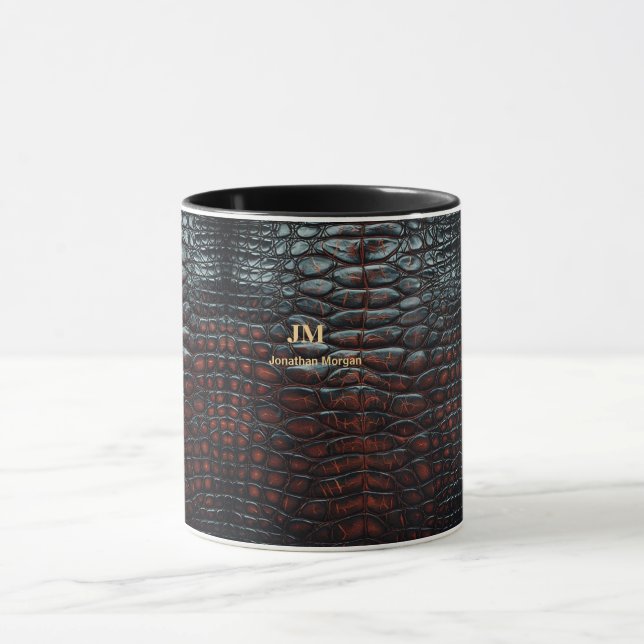 Mug Luxury Executive Monogram Premium Leather  (Centre)