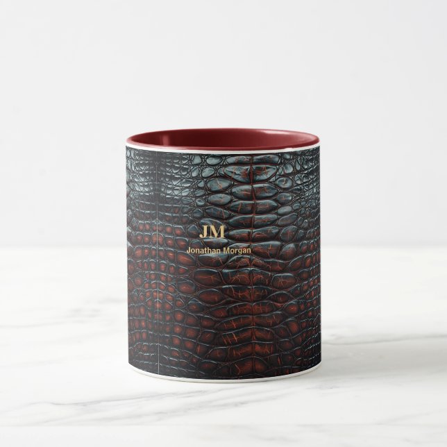 Mug Luxury Executive Monogram Premium Leather  (Centre)