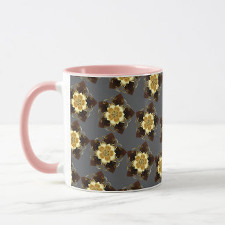 Mug Luxury Golden Floral Mandala Ornamental Design