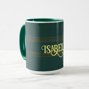 Mug Luxury Linen Popular Green Gold Texture Collection