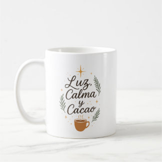 Mug ✨ Luz, Calma y Cacao – Diseño Navideño Aesthetic 