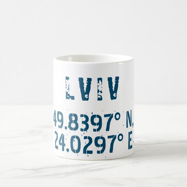 Mug Lviv Ukraine Latitude & Longitude désistée (Centre)
