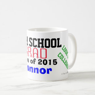 Mug Lycée Classe de diplôme de l'école de regarder par