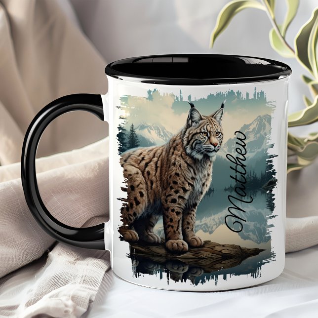 Mug Lynx roux dans le Rock Mountain Wilderness (Créateur téléchargé)