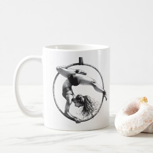 Mug Lyre Cerceau Aérien Nom Personnalisable (Avec donut)