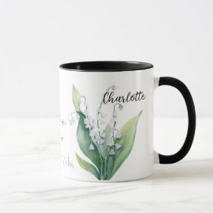 Mug Lys de la vallée mai Mois de naissance Fleur