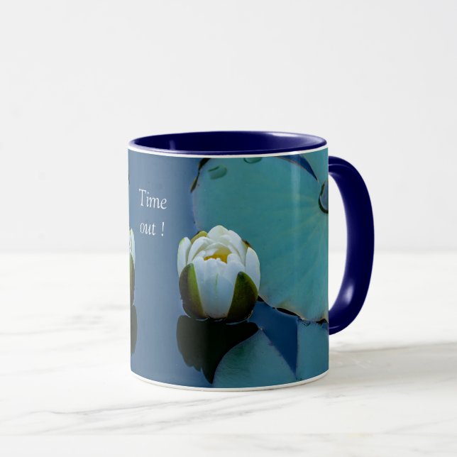 Mug Lys d'eau blanche dans l'étang - bien-être (Devant droit)