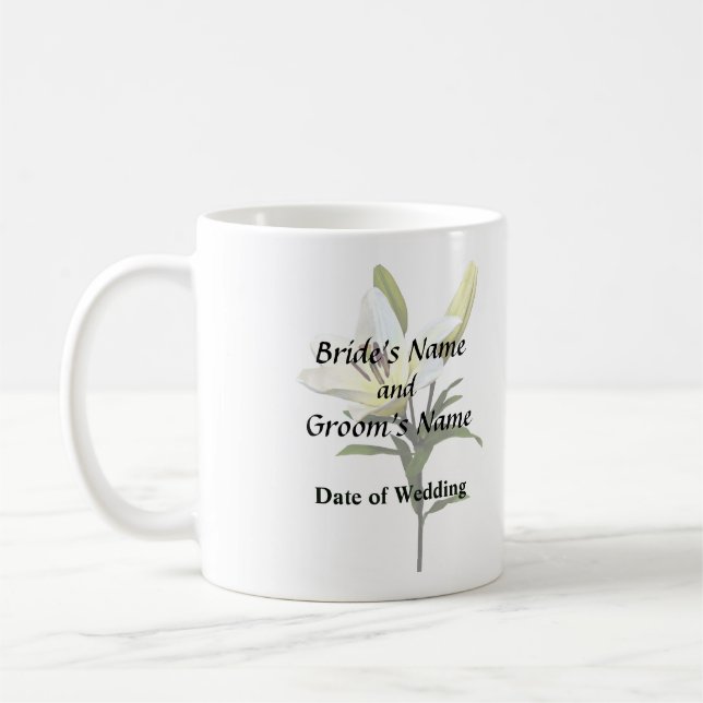 Mug Lys Jaune Pâle et Boutons (Gauche)