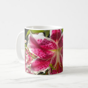 Mug Lys roses fleurs tropicales roses rose