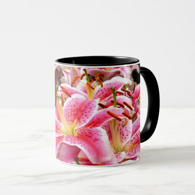 Mug Lys Stargazer Rose (Devant droit)