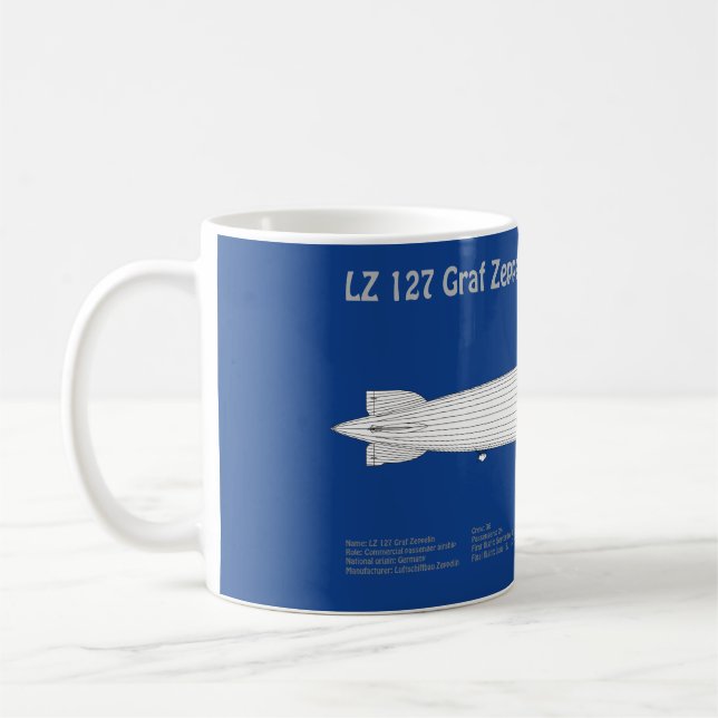 Mug LZ 127 Graf Zeppelin - Plan directeur des navires  (Gauche)
