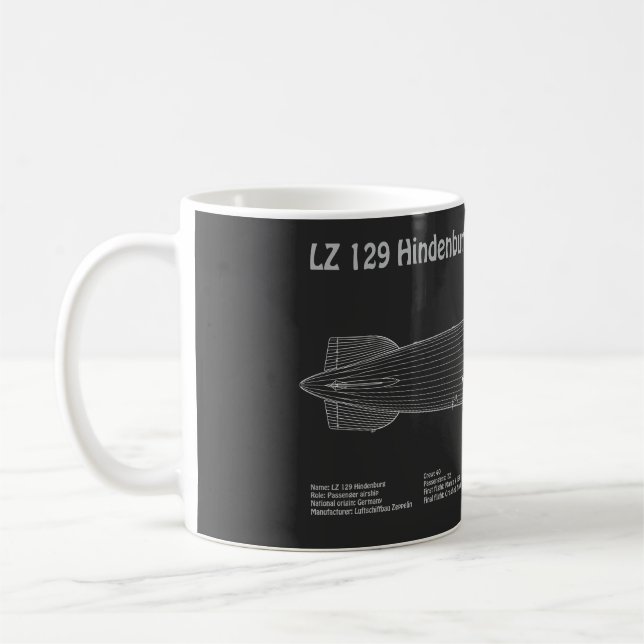 Mug LZ 129 Hindenburg - Plan directeur des navires PD (Gauche)