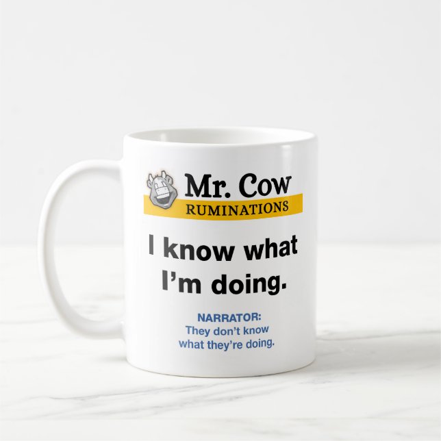 Mug M. Cow mug. Je sais ce que je fais (Gauche)