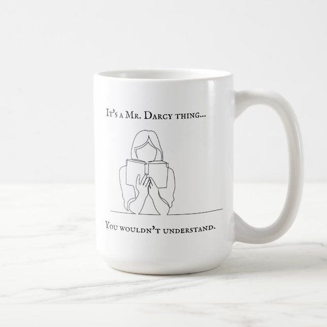 Mug M. Darcy Mug, Gift, Jane Austen, Fierté & Préjugés (Droite)