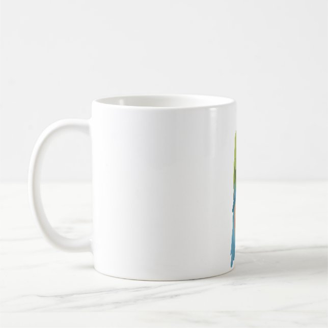 Mug M est pour Military Macaw.Military Macaw Illustrat (Gauche)
