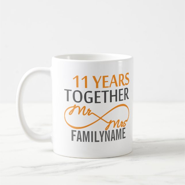 Mug M. et Mme 11th Anniversary (Gauche)