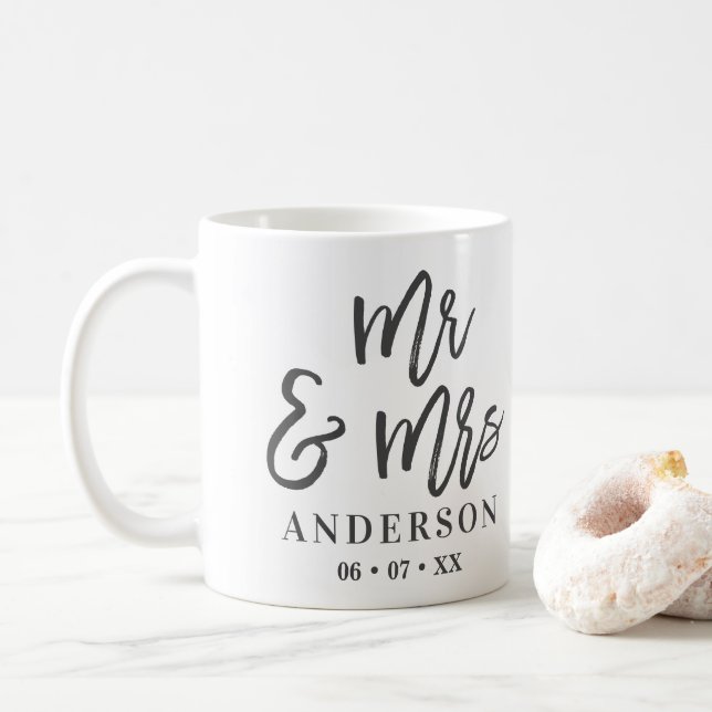 Mug M. et Mme mariage, photo préférez le cadeau (Avec donut)