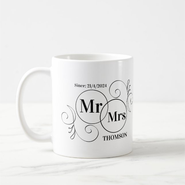 Mug m. et mme monogram (Gauche)
