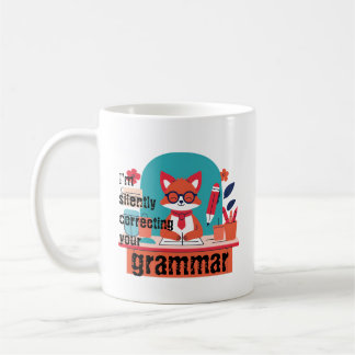 Mug M. FOX "Je corrige en silence votre grammaire"