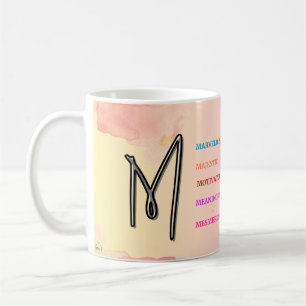 Mug "M" initial (11oz)