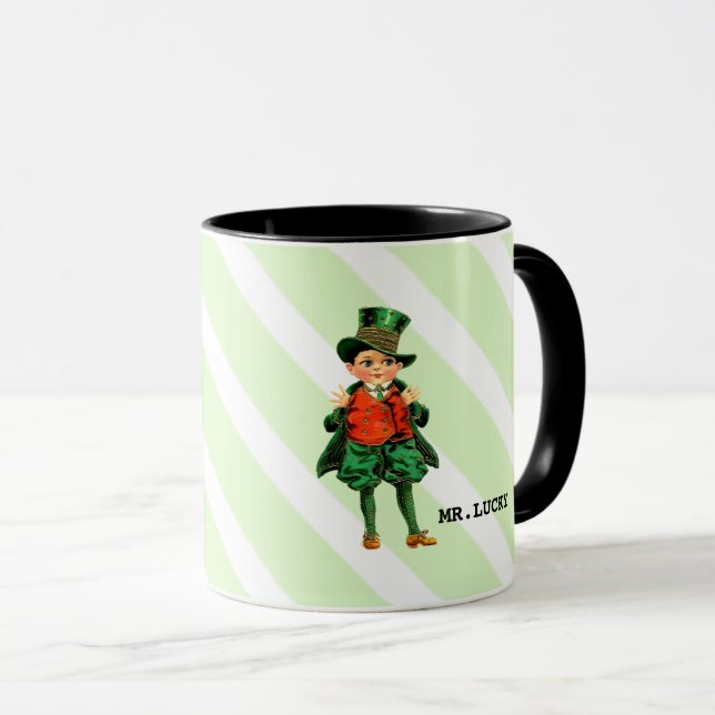 Mug M. Lucky Nom personnalisé Saint Patrick (Devant droit)