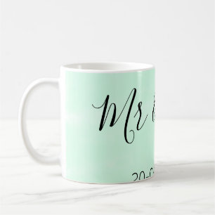 Mug M & Mme ajoutent le nom de famille date année cade