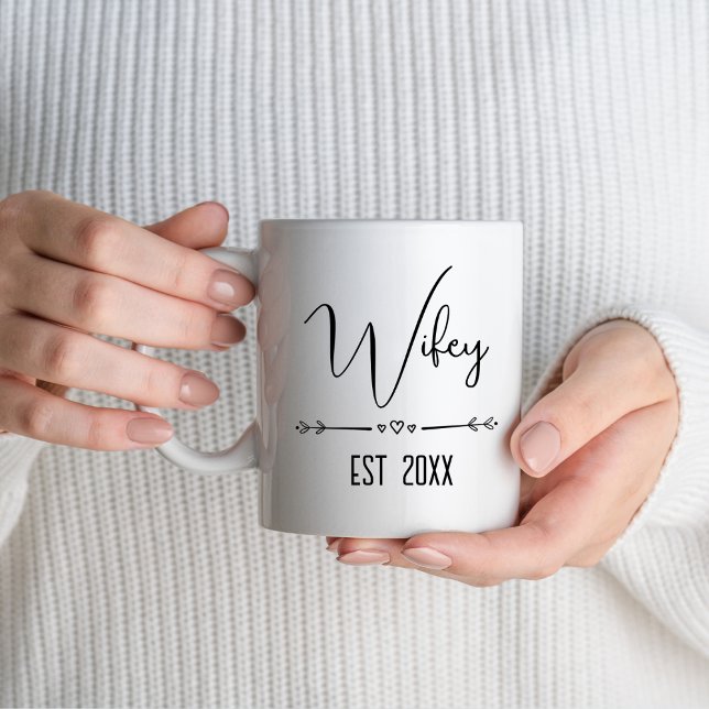 Mug M. Mme Hubby Wifey Mariage des couples mariés réce (Créateur téléchargé)