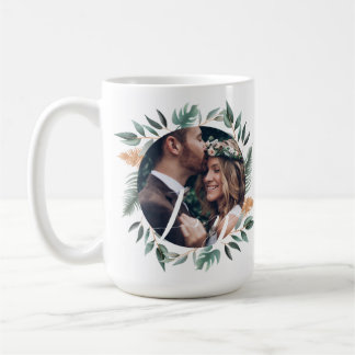 Mug M. & Mme Joy | Sage Vacances vertes Wreath Photo