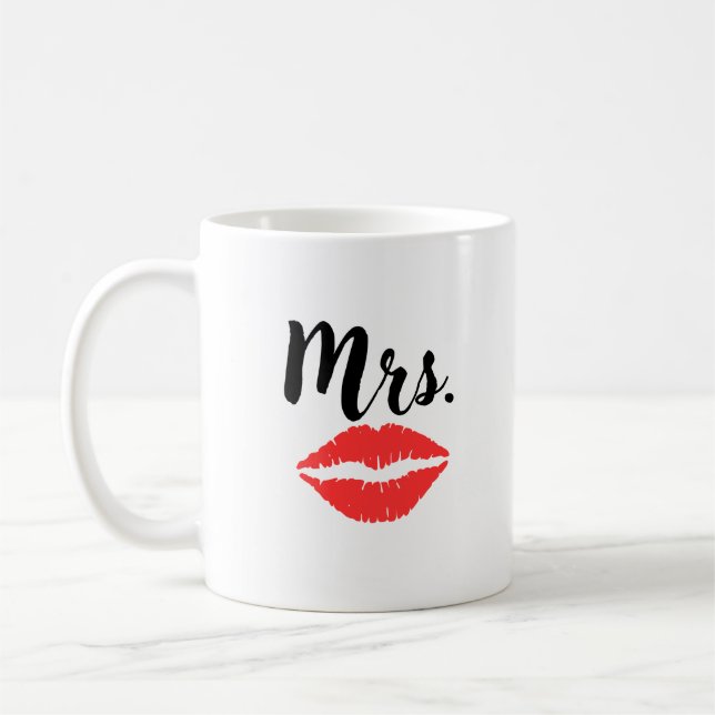 Mug M. & Mme Lips & Mustache Couple (Gauche)