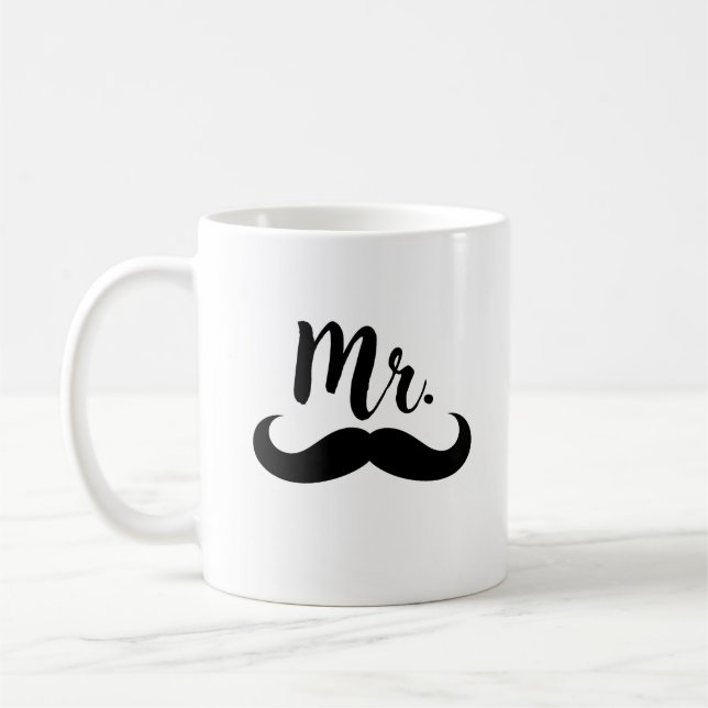 Mug M. & Mme Lips & Mustache Couple (Gauche)