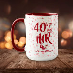 Mug M. Right Fun 40e anniversaire de Ruby Mariage<br><div class="desc">Le cadeau parfait du 40e anniversaire de mariage de rubis pour Mr Right ou Mr Always Right. Personnalisez avec le nom et l'année mariage. Un cadeau amusant,  unique et personnalisable pour célébrer l'anniversaire mariage de n'importe qui. Conçu par Thisisnotme©</div>