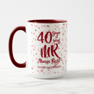 Mug M. Toujours Juste Fun 40e Anniversaire de Mariage 