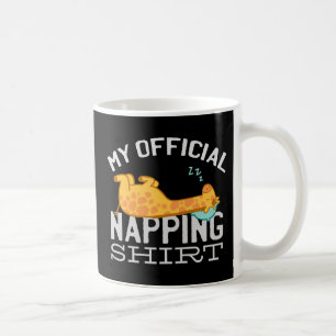 Mug Ma chemise de sieste officielle - Giraffe endormie