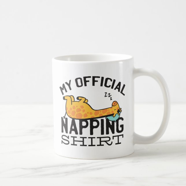Mug Ma chemise de sieste officielle - Giraffe endormie (Droite)