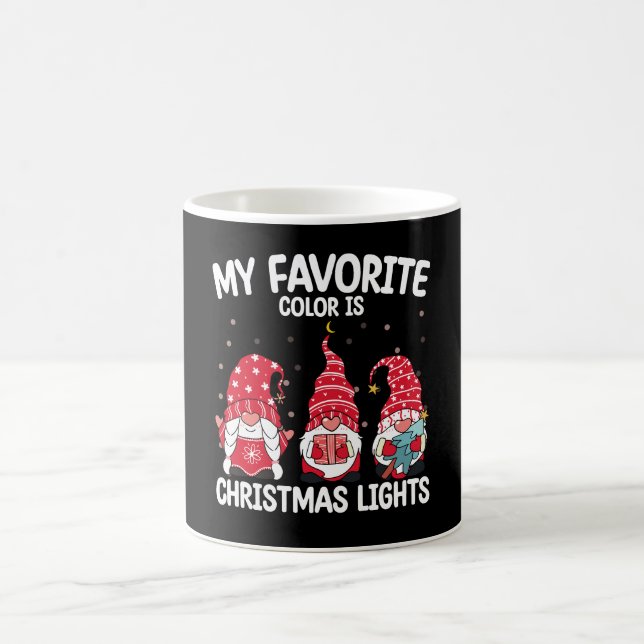 Mug Ma couleur préférée est Gnome de lumières de Noël (Centre)