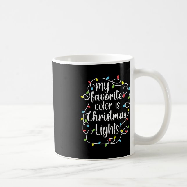 Mug Ma Couleur Préférée Est Les Lumières De Noël (Droite)