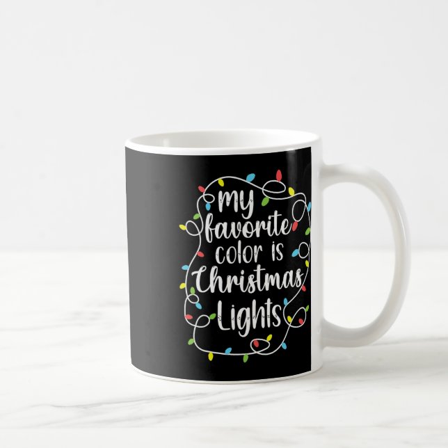 Mug Ma couleur préférée est les lumières de Noël  (Droite)