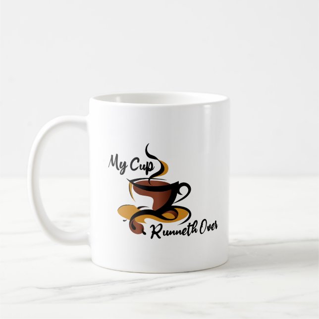 Mug Ma Coupe Coupe Coule Sur Le Psaume 235 Verse Bible (Gauche)
