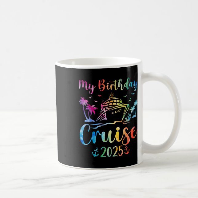 Mug Ma croisière d'anniversaire 2025 Croisière de fête (Droite)
