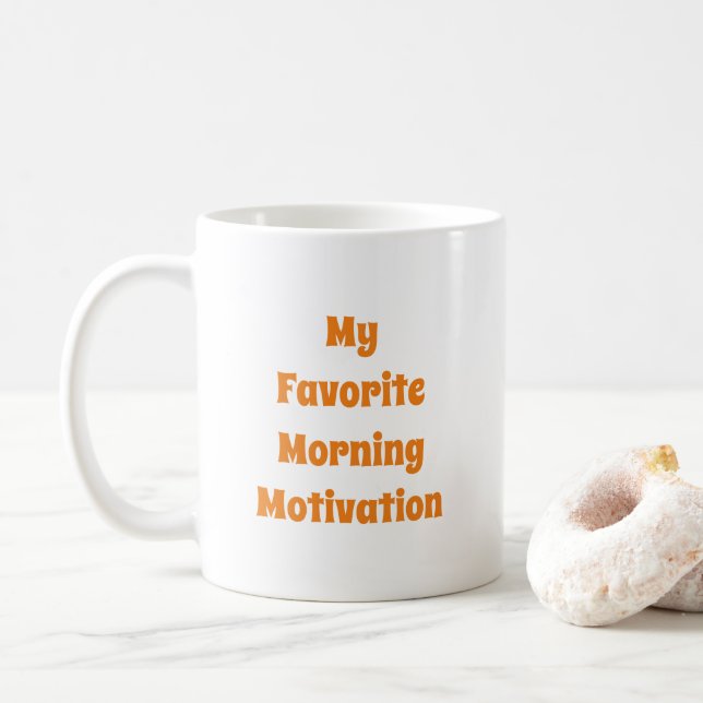 Mug Ma description de motivation matinale préférée Typ (Avec donut)
