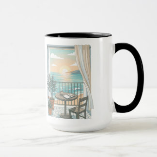 Mug Ma façon de passer la matinée | Balcon ensoleillé