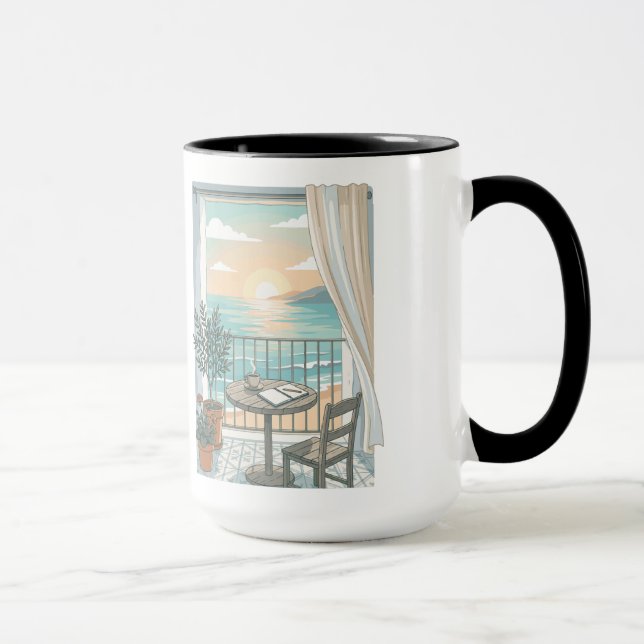 Mug Ma façon de passer la matinée | Balcon ensoleillé  (Droite)